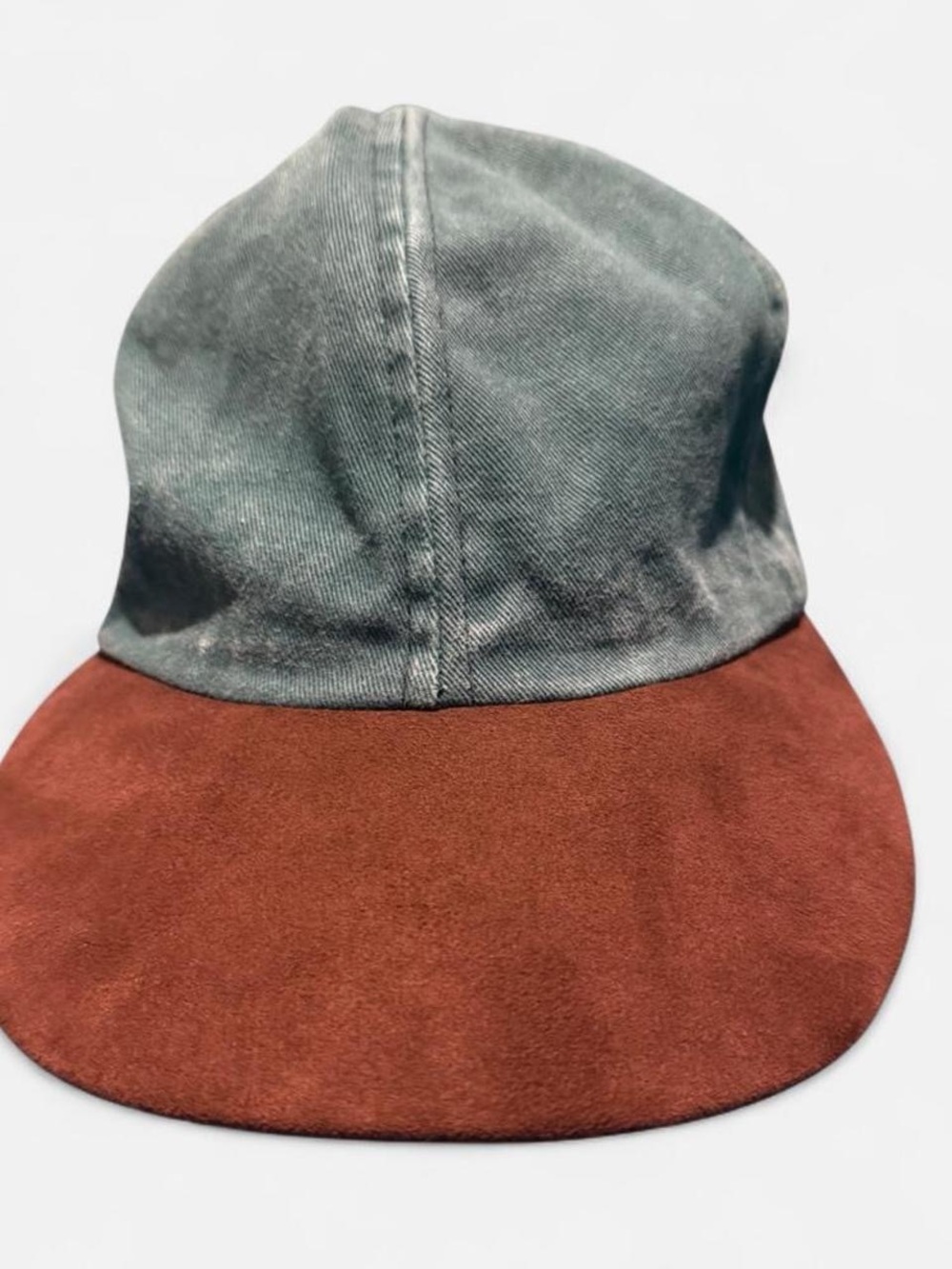 Columbia Men's Two-Tone Casual Cap - Green Crown & Brown Brim